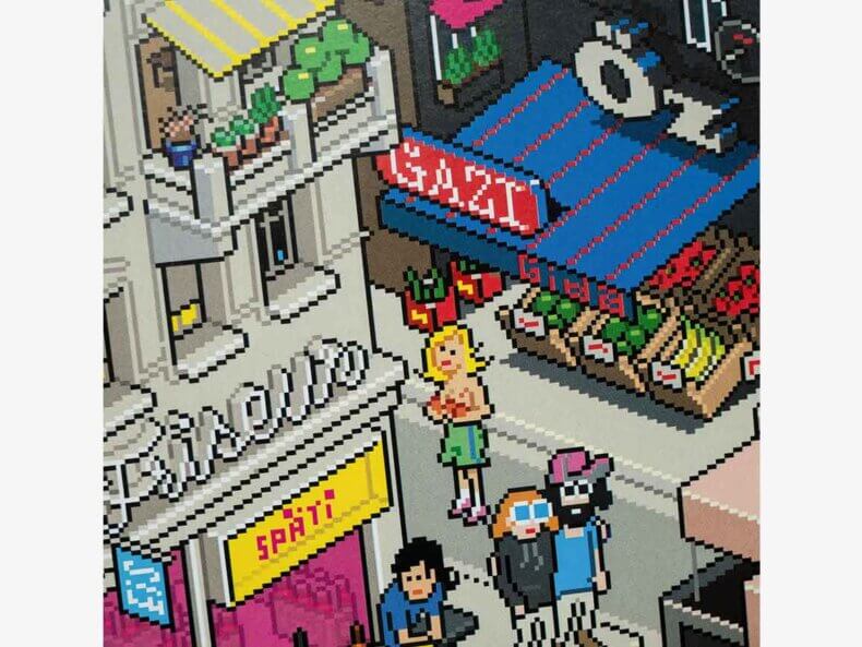 Berlin, Pixorama Pixelkunst-Poster | Von eBoy