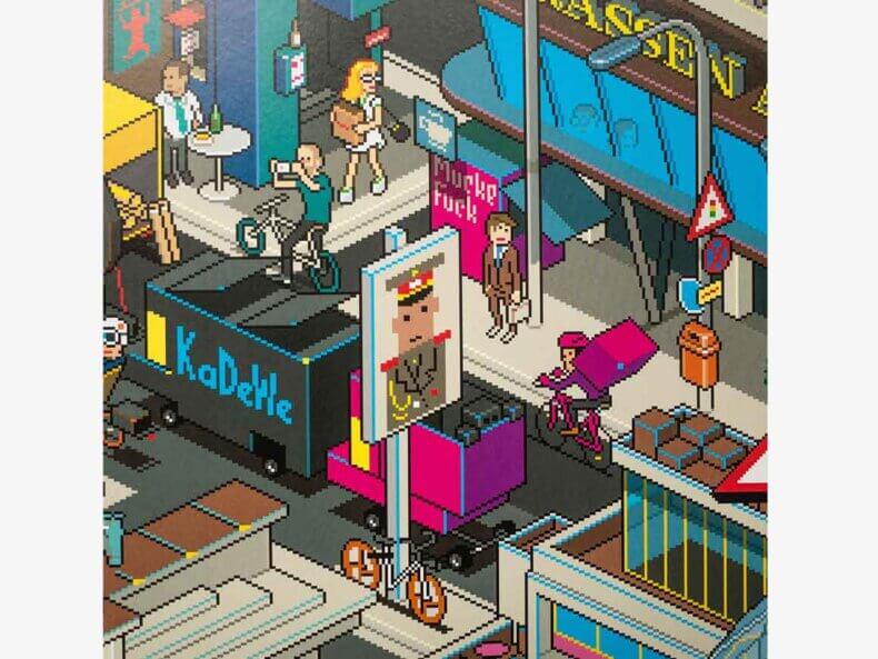 Berlin, Pixorama Pixelkunst-Poster | Von eBoy