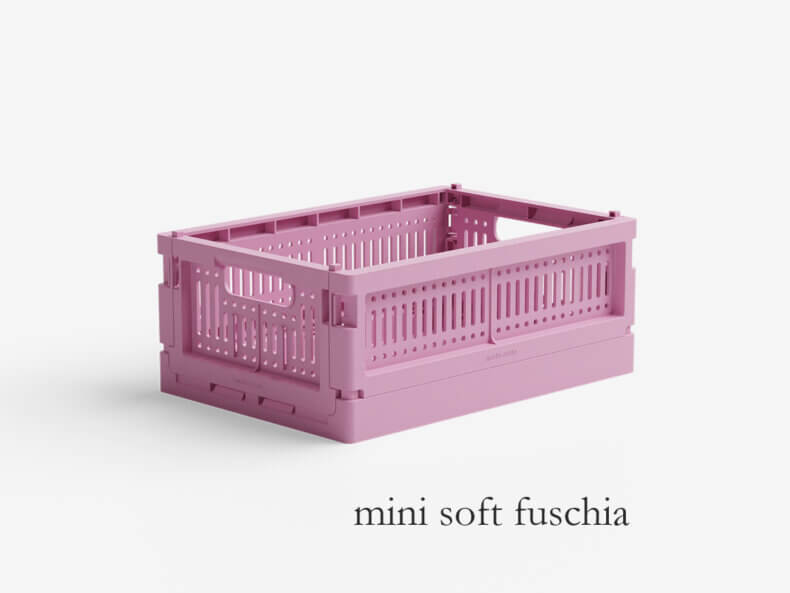 Farbe Soft Fuchsia, Faltkiste MINI, Made Crate