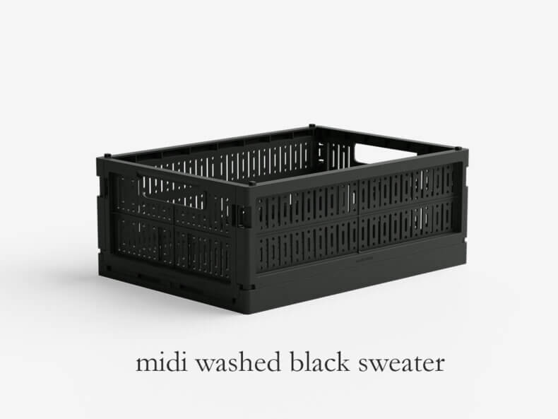 wash black sweater | Faltkiste MIDI | Made Crate