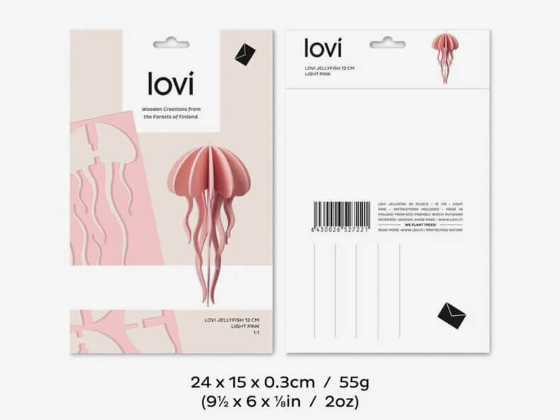 Qualle, 12cm, light pink | LOVI