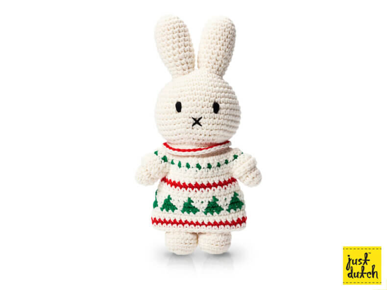 MIFFY Kuschelhase im Weihnachtskleid | Just Dutch