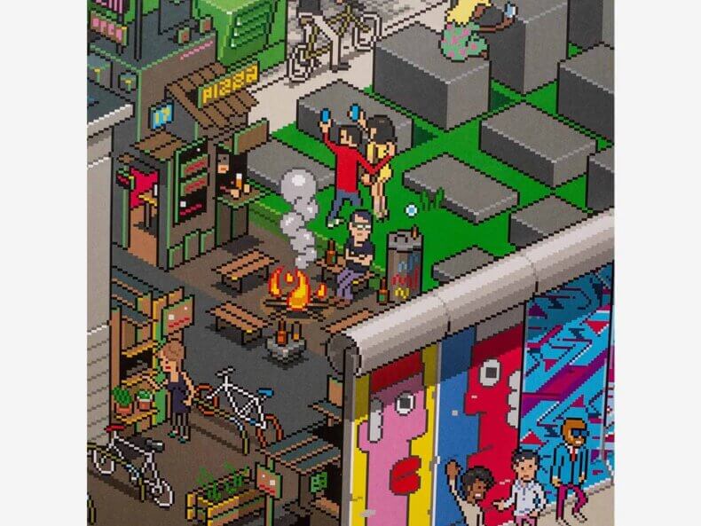 Berlin, Pixorama Pixelkunst-Poster | Von eBoy